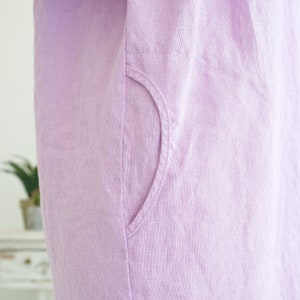 Linen Dress. Loose Silhouette Linen Dress with pockets. Linen Summer Tunic image 4