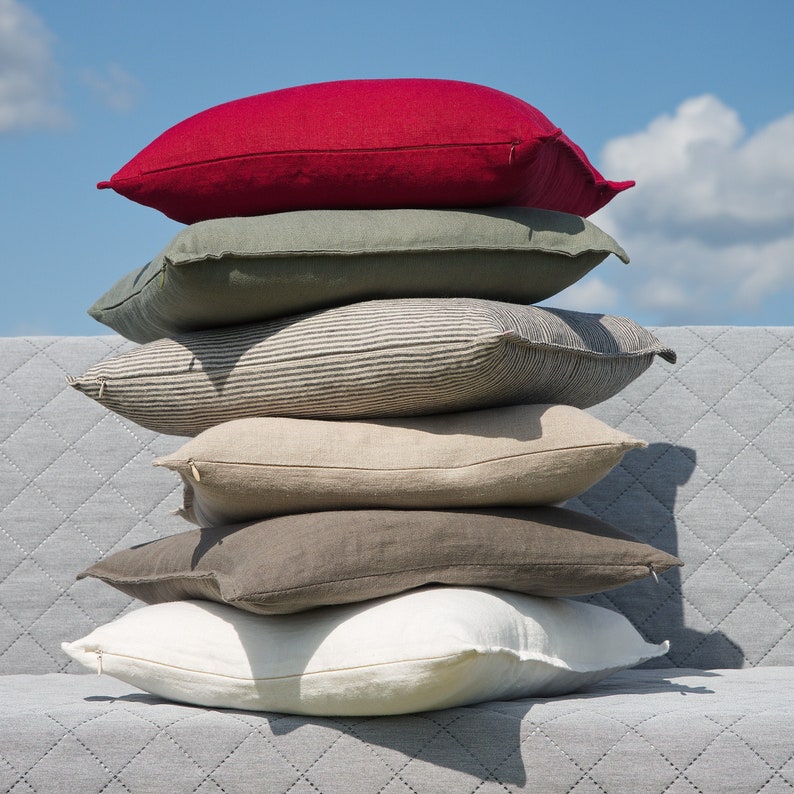 Linen Decorative Pillow Cases Linen Cushion Covers with Etsy