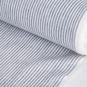 Light Weight Linen 130g/m2 , Natural Linen Fabric, Linen Fabric by meter, Linen Fabric, Stone Washed Linen, White /Gray Linen Fabric image 1