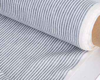 Light Weight Linen 130g/m2 , Natural Linen Fabric, Linen Fabric by meter, Linen Fabric, Stone Washed Linen, White /Gray Linen Fabric