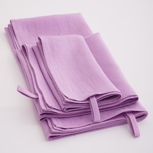 Washed Linen Towels, set of towels, dish towels, stone washed soft washcloth, guest hands wiping, small cleaning cloth.