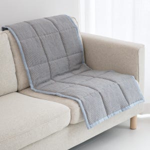 Linen Couch Slipcover for Dogs and Kids, Quilted Sofa Topper Pad, Two-Sided Seat Protector, Handmade Sofa Cover 50XCP image 5