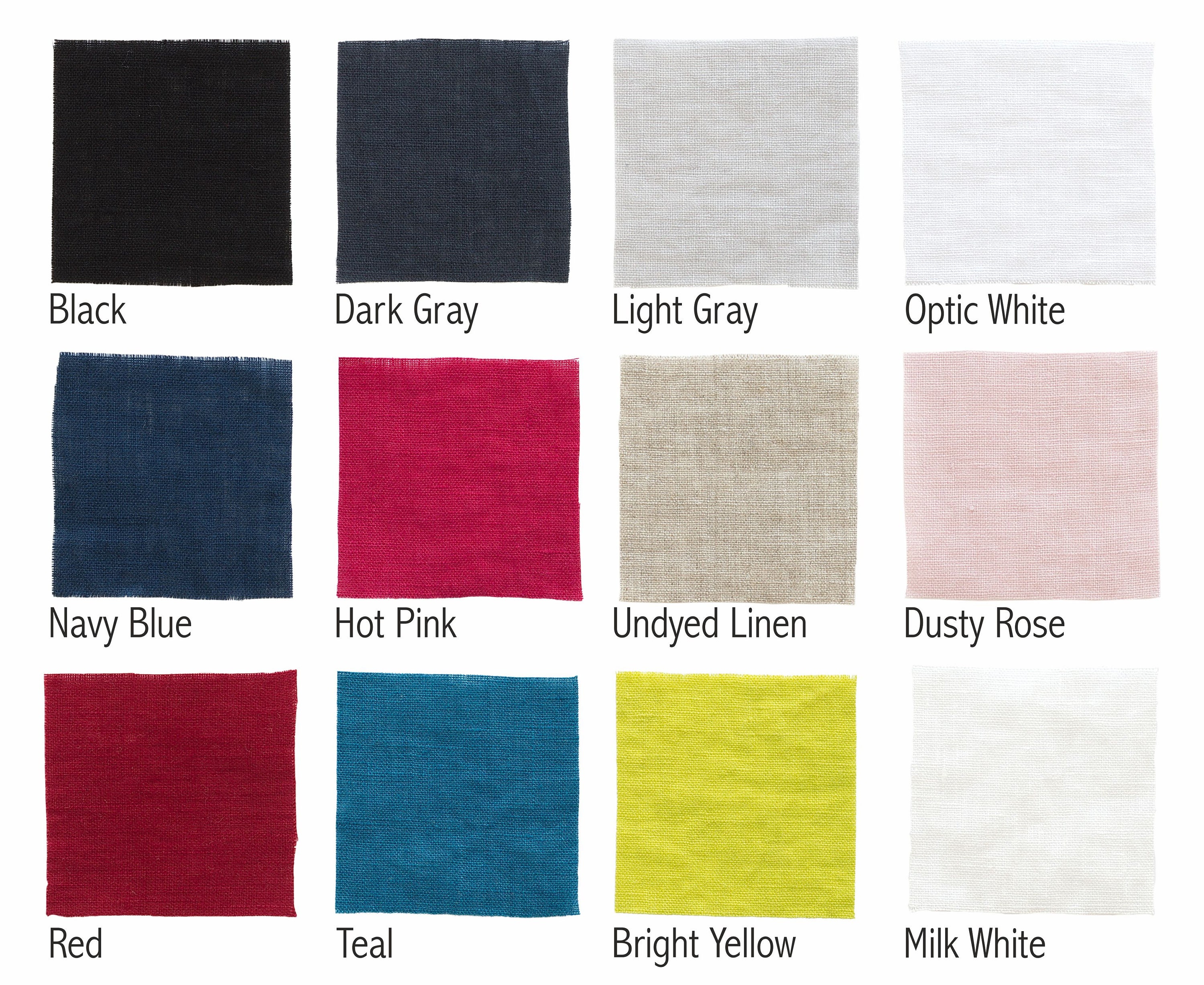 LINEN FABRIC SAMPLES Fabric Swatches of Pure Softened Linen Etsy