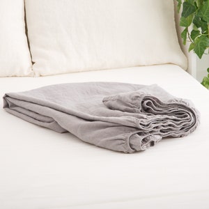 Linen Sheet Set, Fitted Sheet, Flat Sheet, 2 Pillowcases, Linen Sheet Set of 4 pieces, Linen Bedding, Bedroom Linen image 6