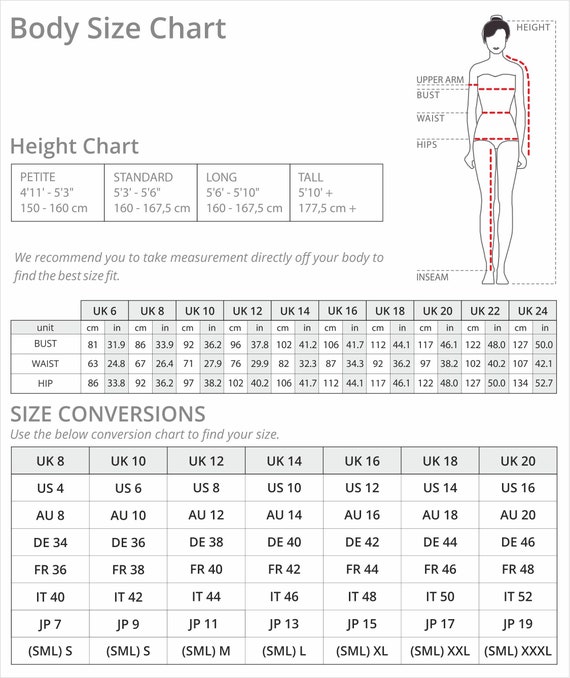 short sizes conversion