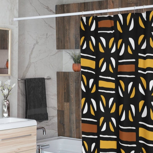 Shower Curtain Afro African Print Shower Curtain Pattern Etsy