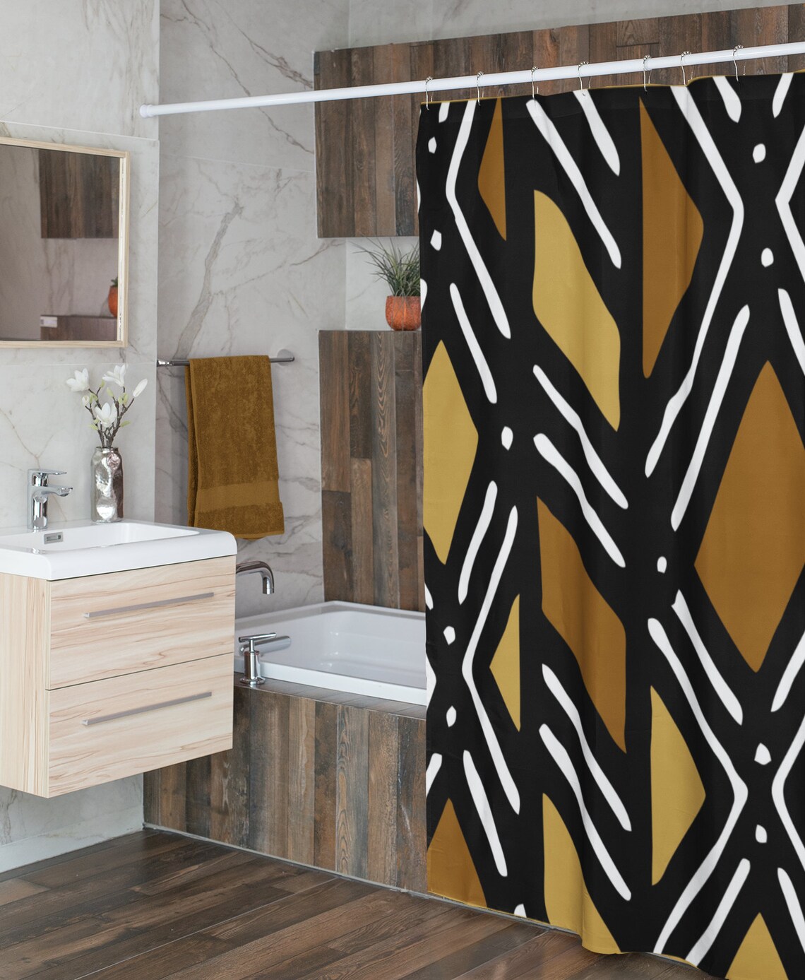 Shower curtain Afro African print shower curtain pattern Etsy