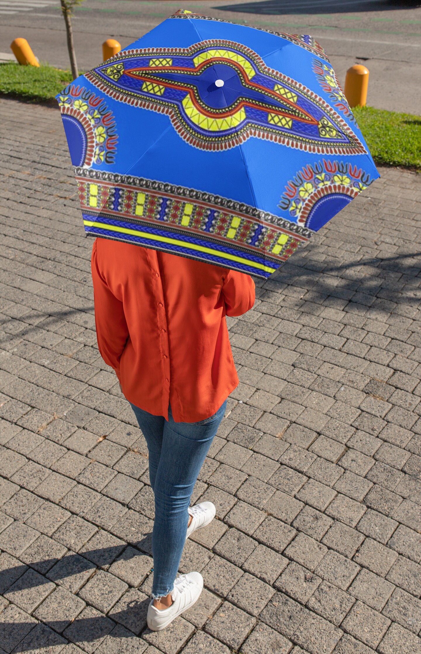 African print umbrella umbrella wax dashiki blue Etsy