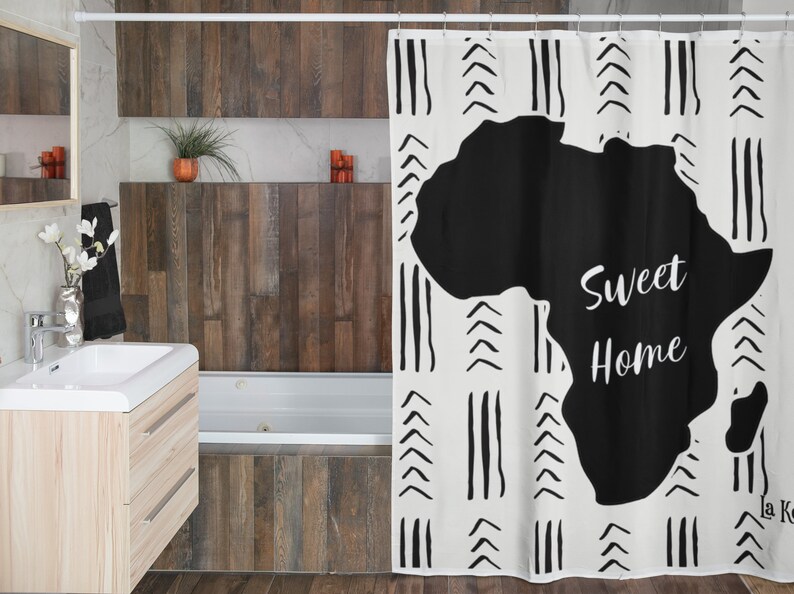 Shower curtain Africa African print shower curtain Etsy