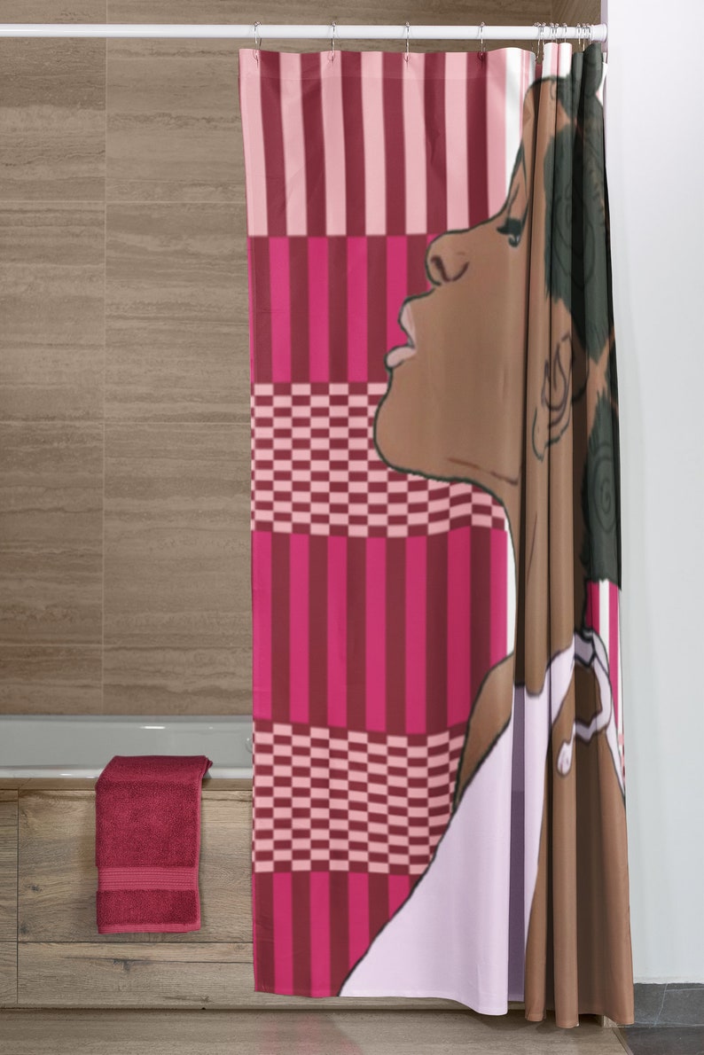Shower curtain Black love Afro Queen African shower curtain Etsy