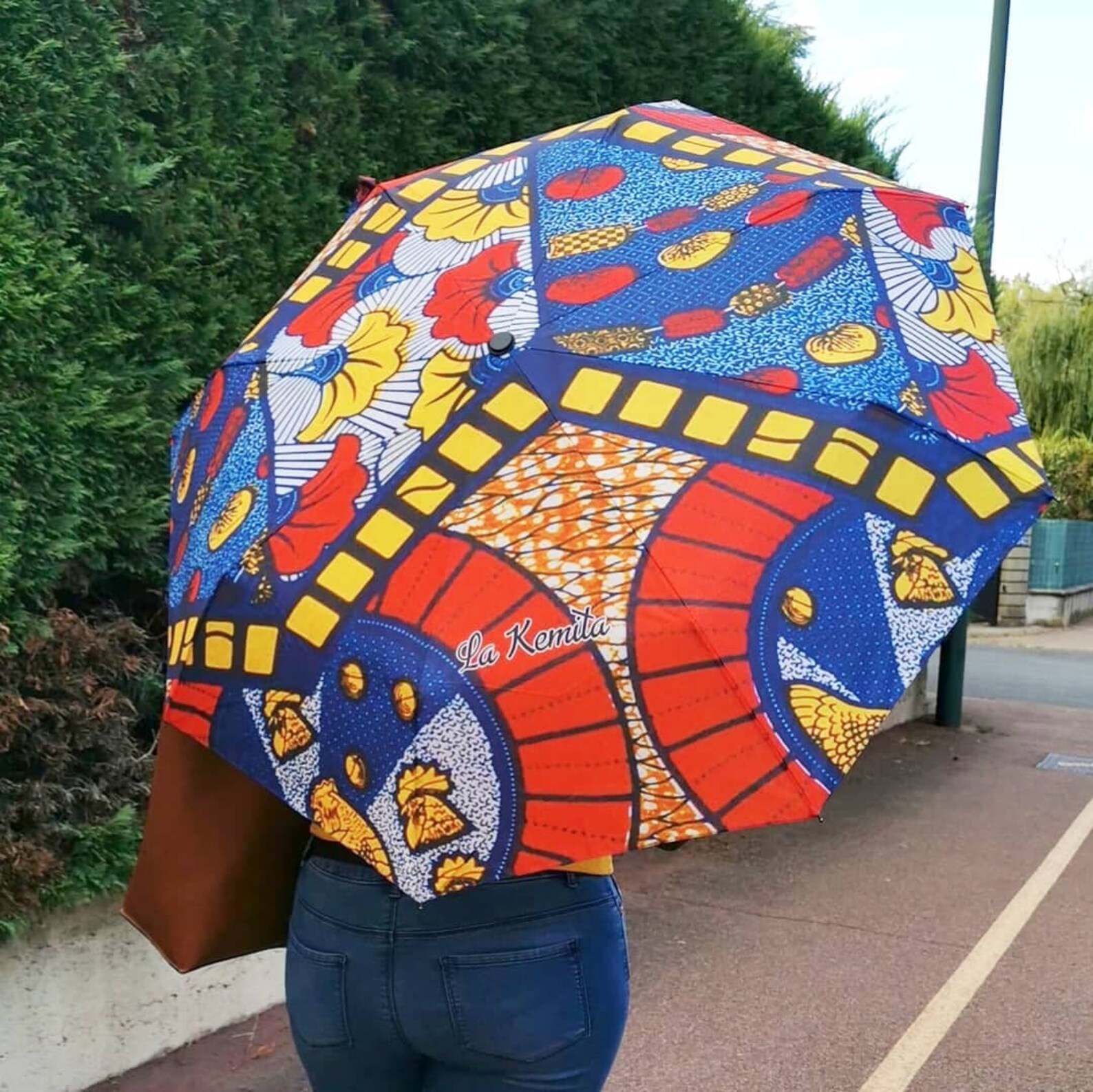 African print umbrella parapluie wax Etsy