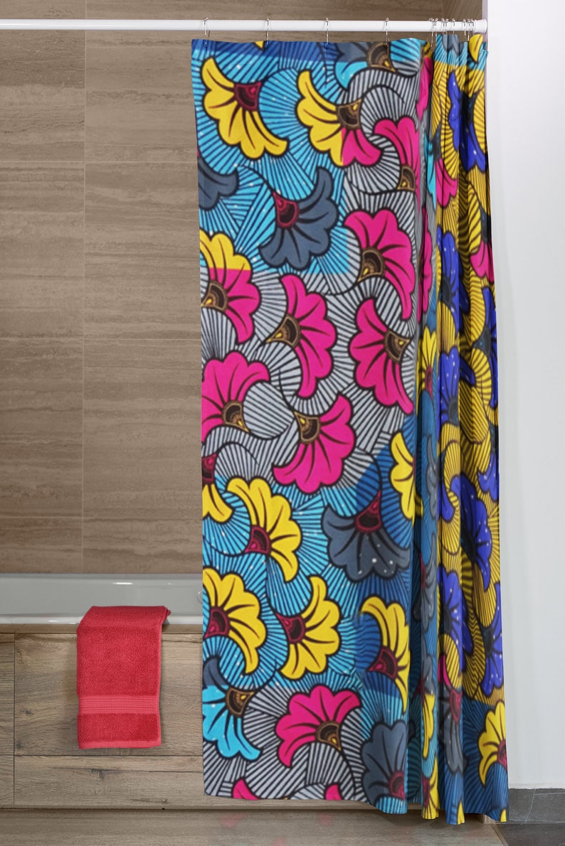 Shower curtain African wax African print shower curtain Etsy