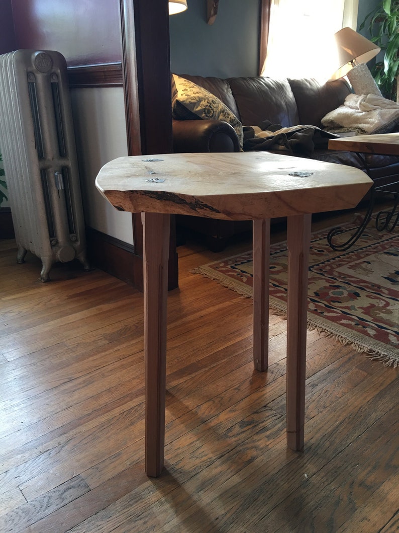 Live Edge End Table Etsy