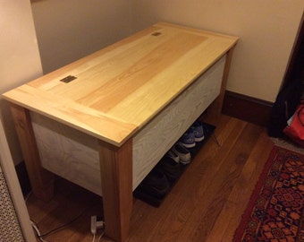 Primitive Solid Wood Storage Bench - Etsy