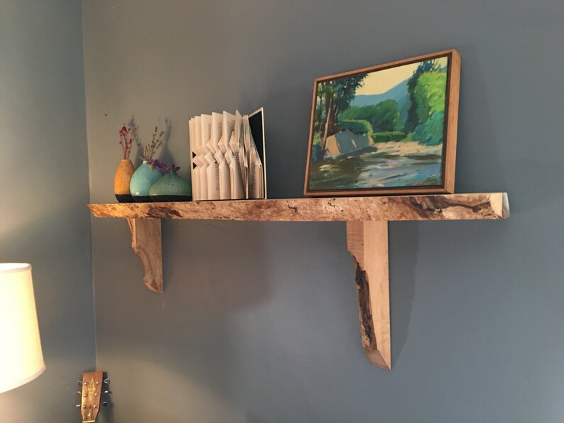 Live Edge Wood Shelf Etsy