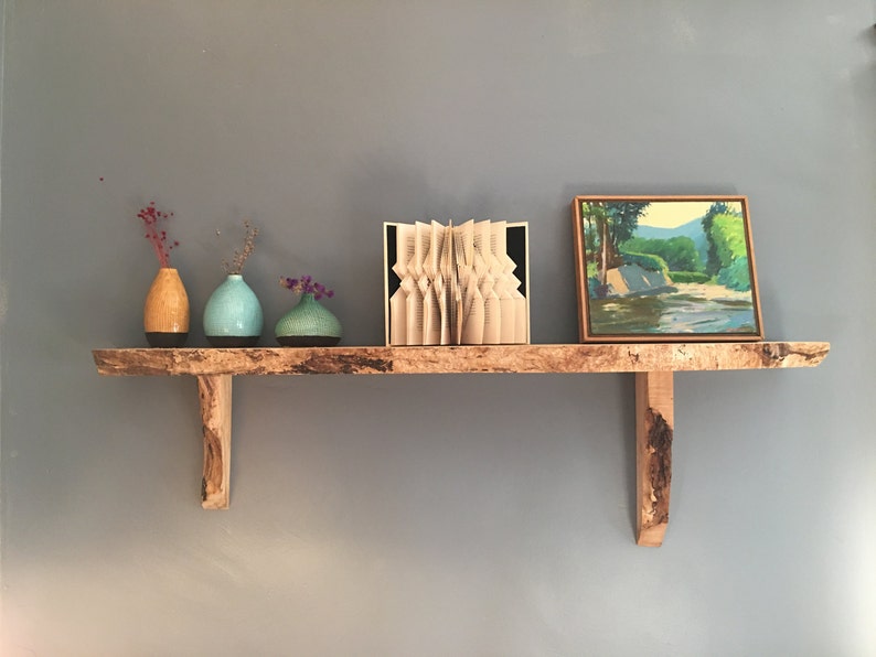 Live Edge Wood Shelf Etsy
