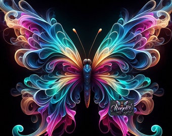 High Resolution Digital Download, Colorful Butterfly