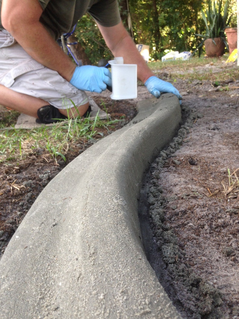 Custom Concrete Curbing Edging Landscaping Do It Yourself Etsy Canada