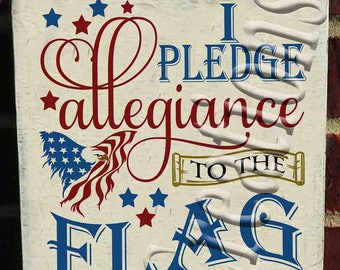 Download Pledge of Allegiance Flag SVG File | Etsy