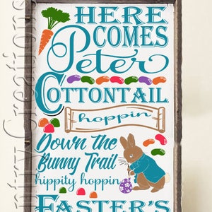 Here comes Peter Cottontail Hoppin   SVG, PNG, JPEG