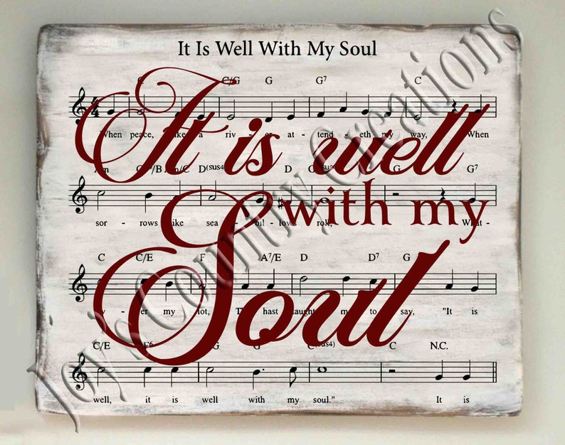 It is Well With My Soul Hymn Sheet Music Gospel SVG PNG Etsy