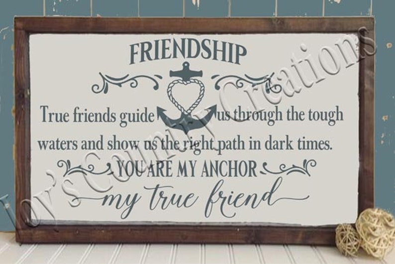 True Friends Guide Us Anchor Friendship Digital Design Etsy