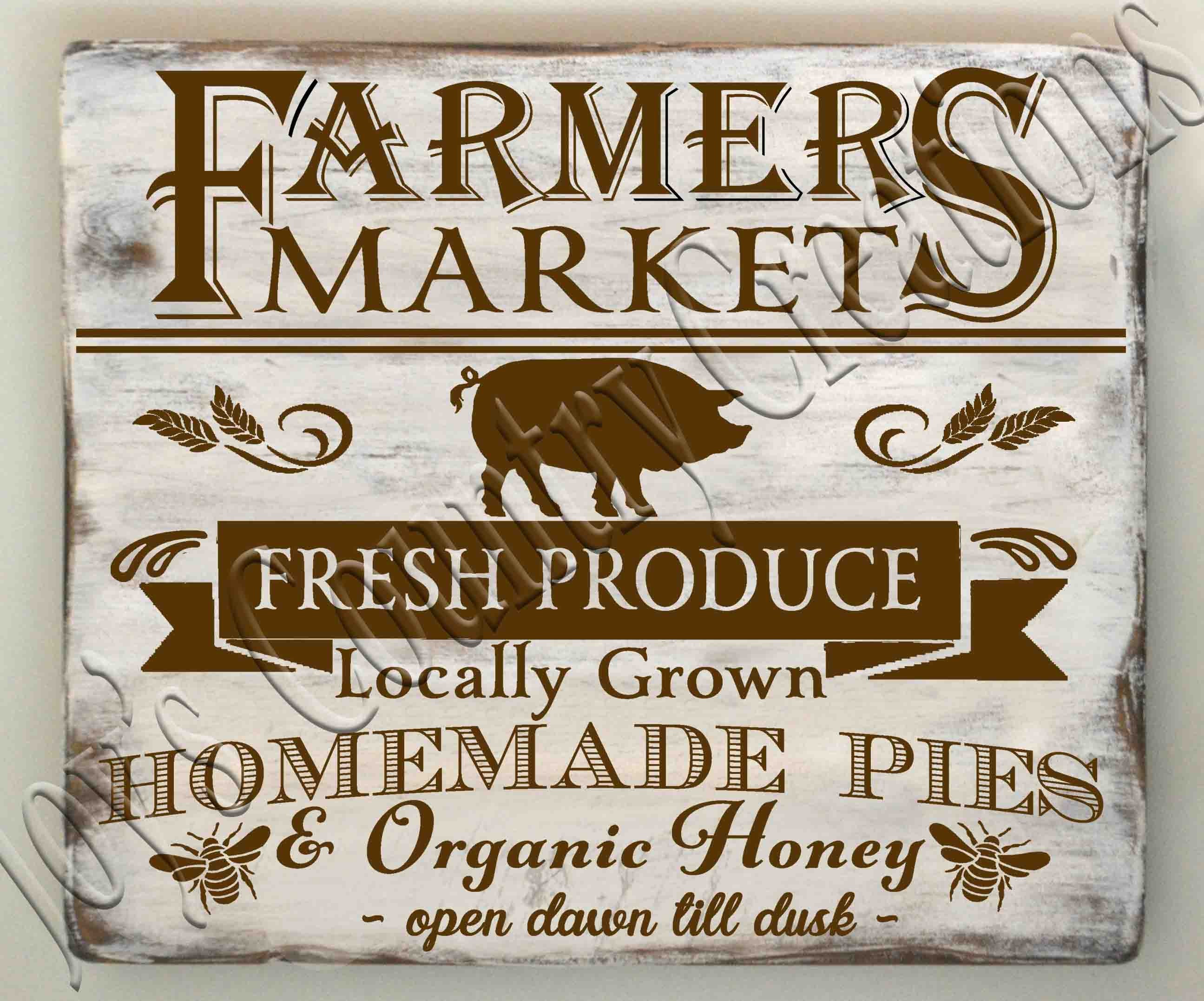Download Farmers Market Fresh Produce SVG PNG JPEG | Etsy