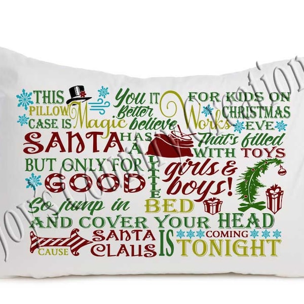 Christmas Magic Pillow Case, Christmas Svg, Holiday Svg, Digital Design, SVG, PNG JPEG