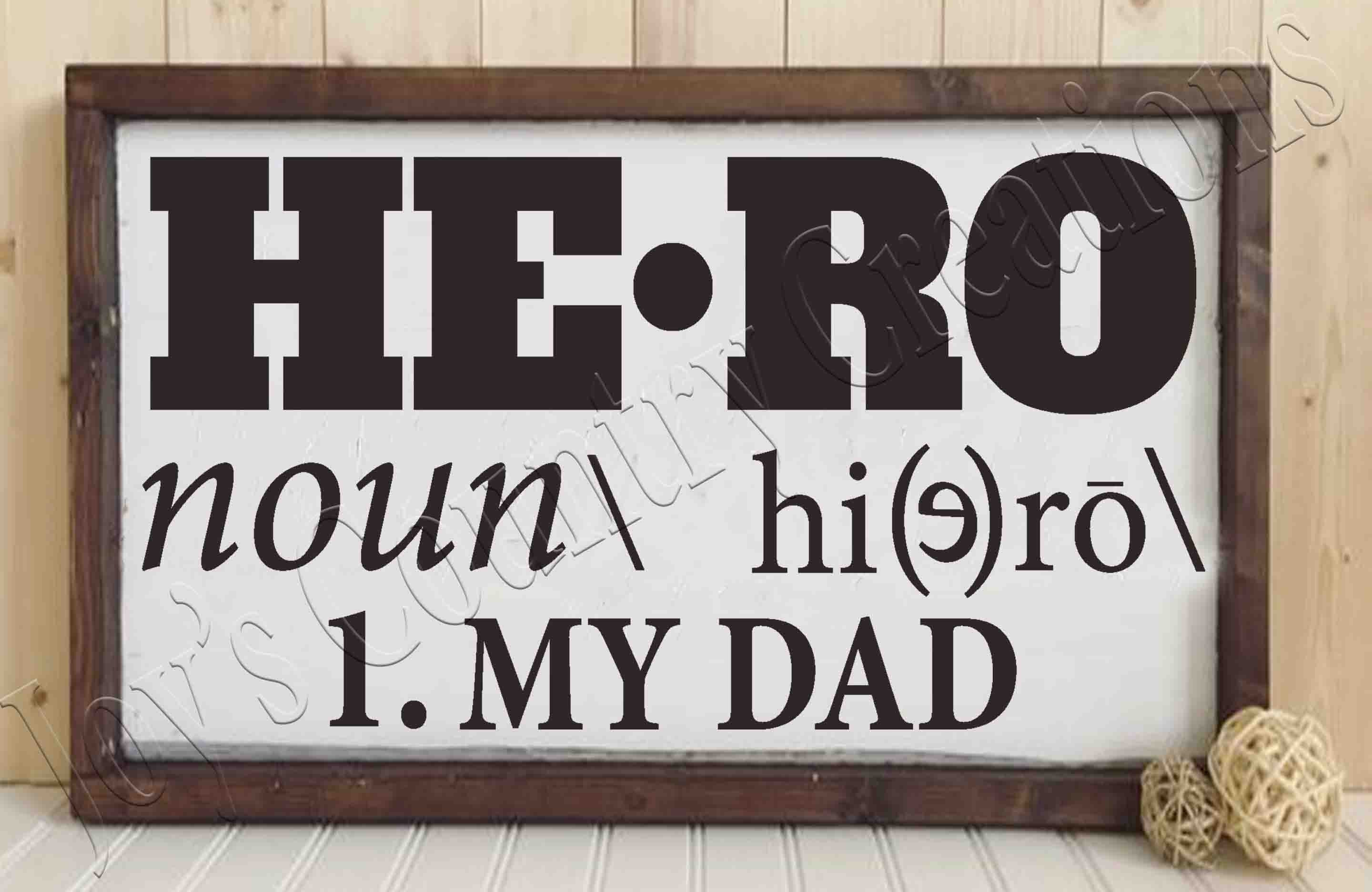 Download Hero Noun My Dad SVG PNG JPEG | Etsy