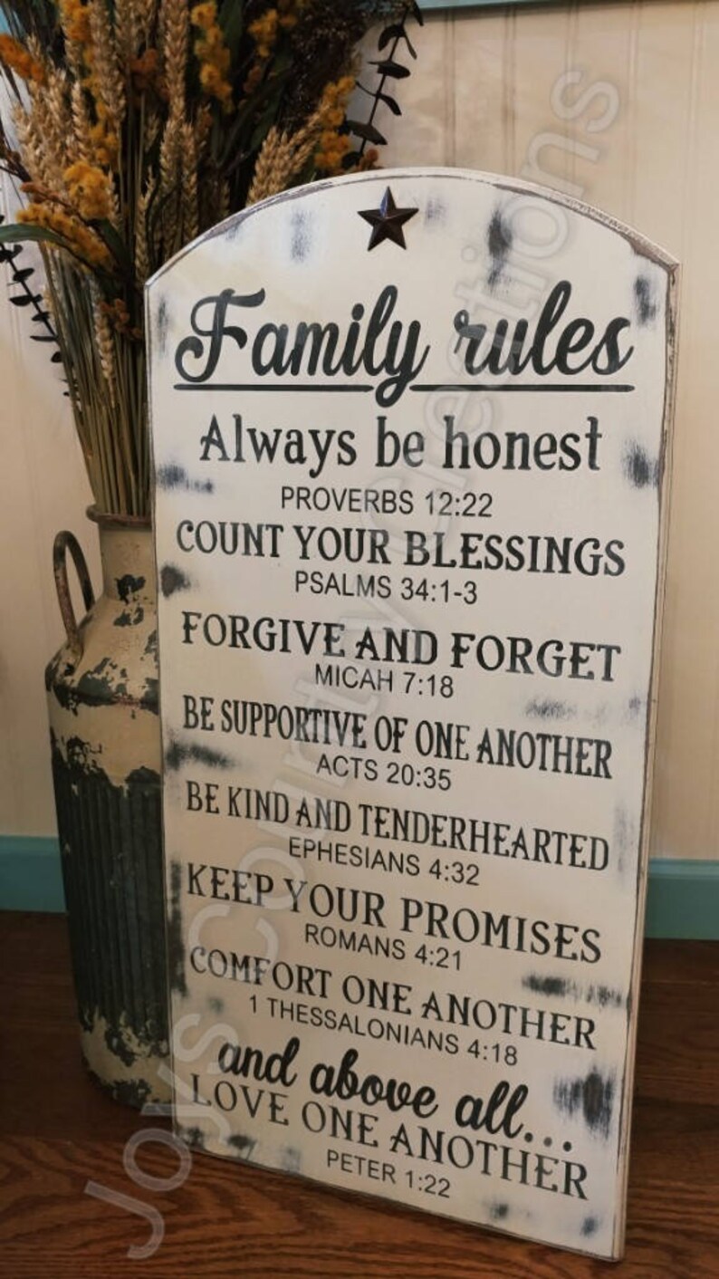 Download Family Rules Scripture SVG PNG JPEG | Etsy