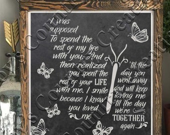 I was supposed to spend the rest of my life, Butterfly, Sympathy, Poem, Sympathy svg, Print, Printable, Digital download, SVG, PNG, JPEG