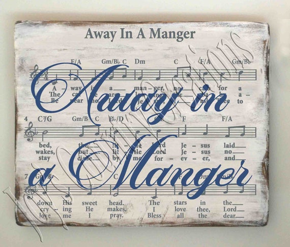 Download Away In A Manger Christmas Song Sheet Music Svg Png Jpeg Etsy