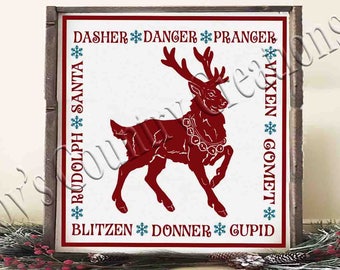 Reindeer names Reindeer Rudolph SVG, PNG, JPEG