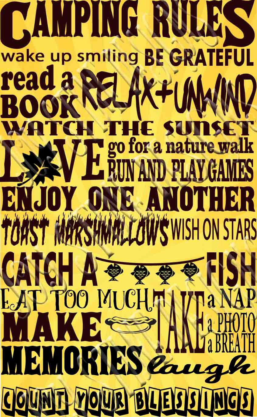 Download Camping Rules Relax and Unwind SVG PNG JPEG | Etsy