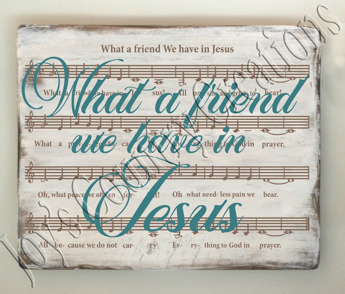What A Friend We Have In Jesus Hymn Sheet Music Christian Etsy
