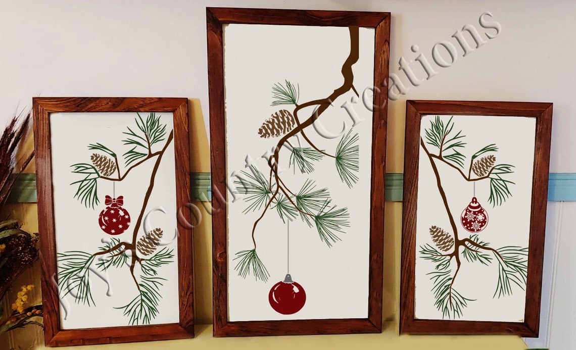 Pine Branch Ornament Bundle Svg Bundle Winter Sign Bundle - Etsy Pine Branch Ornament Bundle Svg Bundle Winter Sign Bundle - Etsy