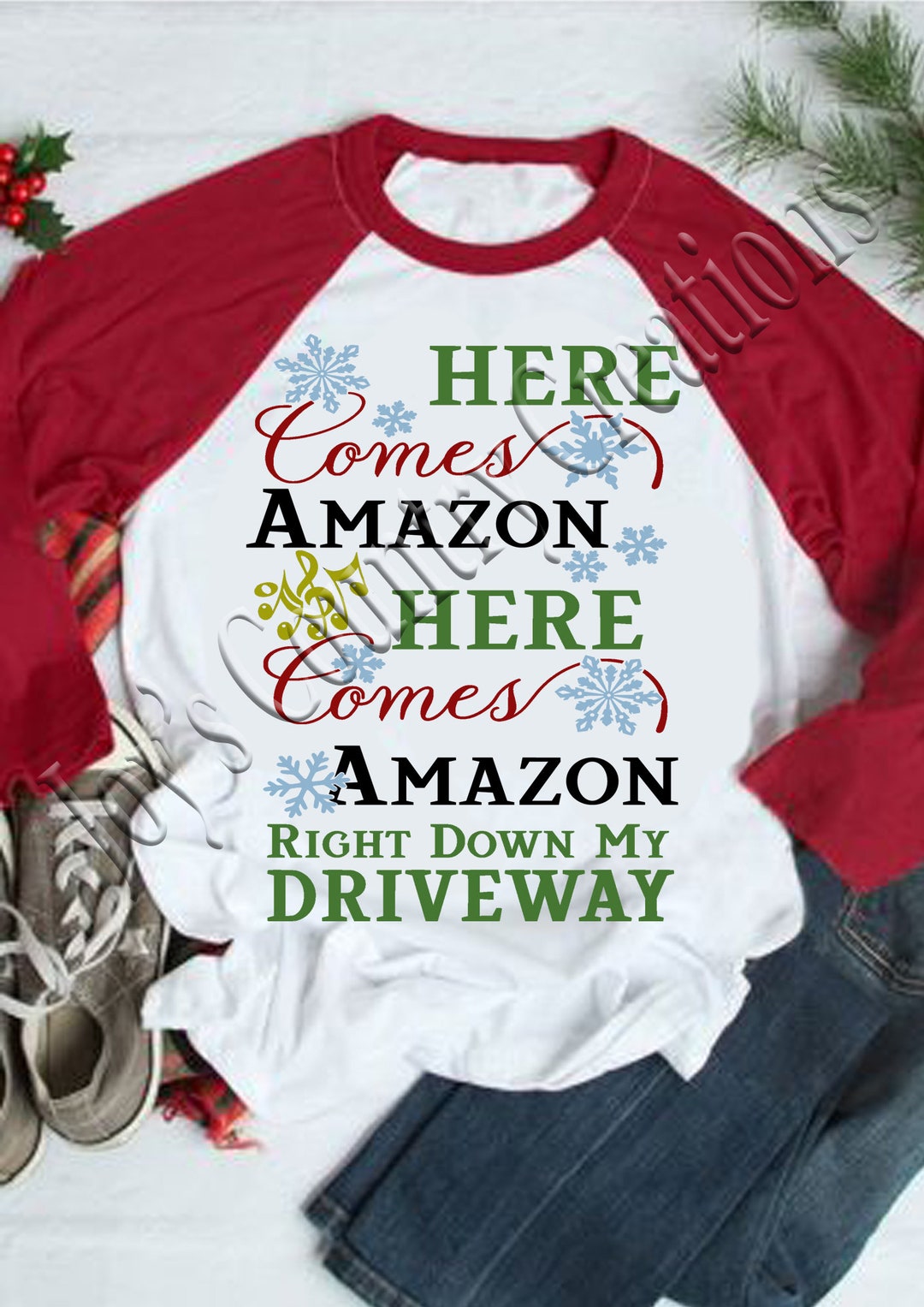 Here Comes Amazon Right Down My Driveway Amazon Christmas - Etsy