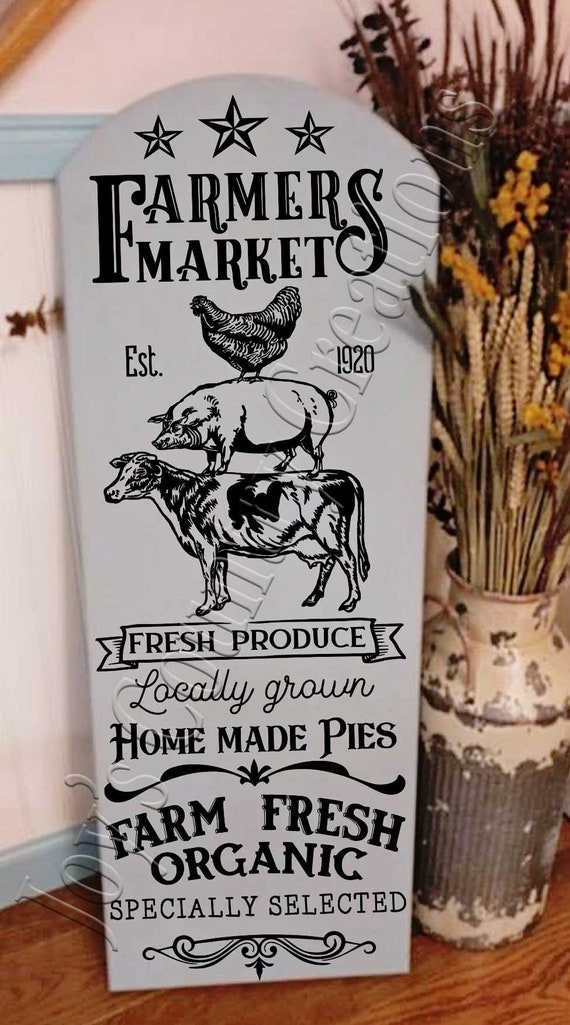 Download Farmers Market Farm Sign Stacked Animals Stacked Farm Etsy PSD Mockup Templates