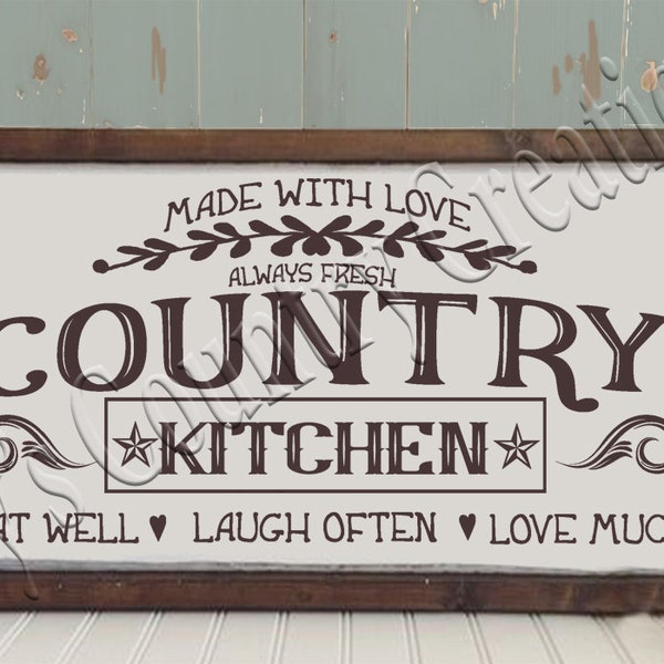 Made with Love Country Kitchen, SVG, PNG, JPEG