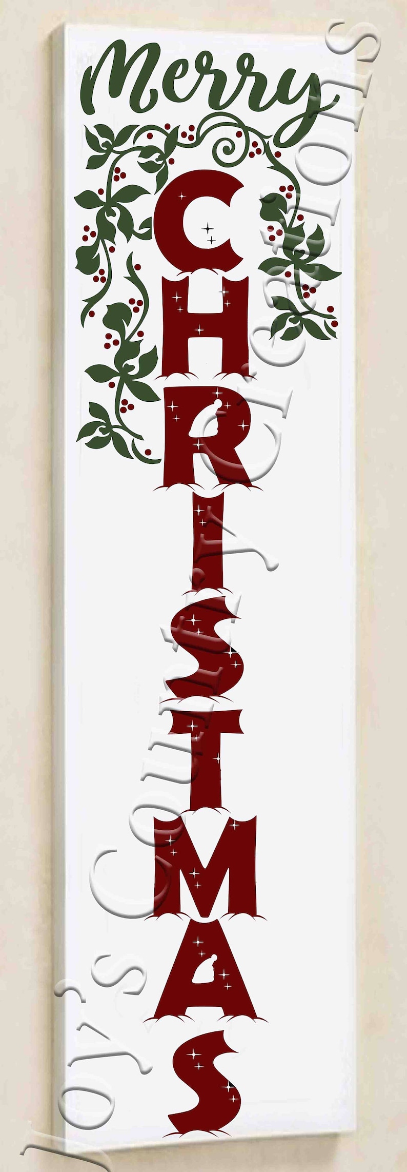 Download Merry Christmas Berry Vine SVG PNG JPEG | Etsy
