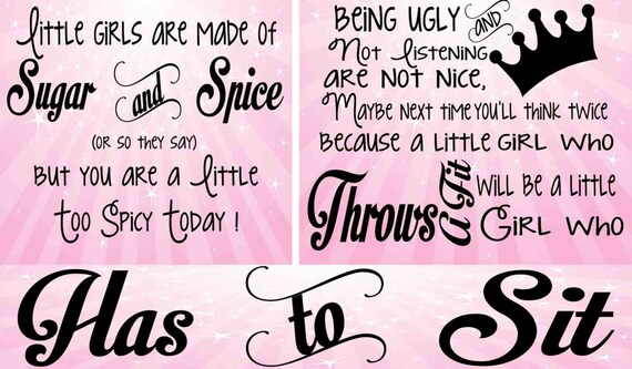 Little Girls Timeout Chair Design Svg Etsy