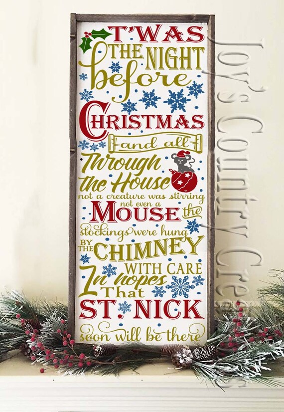 Download T'was the night before Christmas SVG PNG JPEG | Etsy