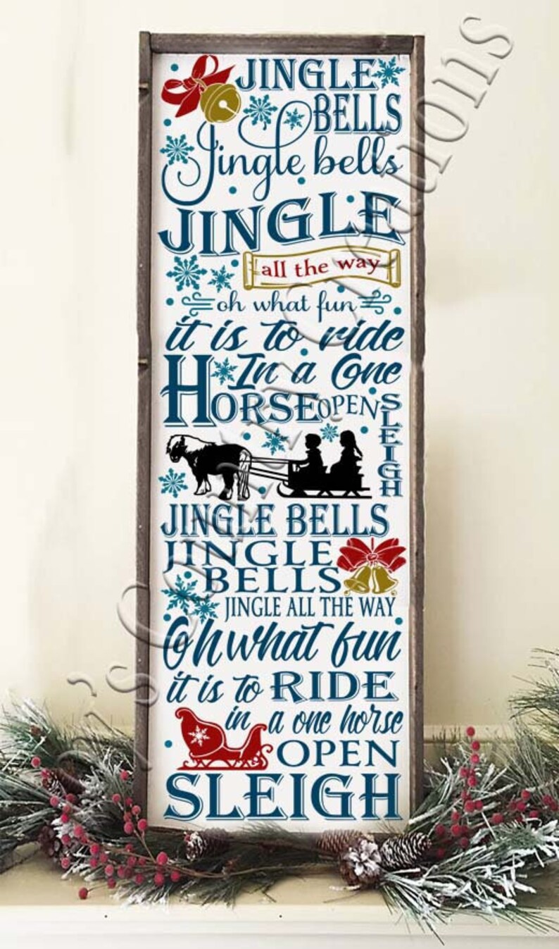Jingle Bells Jingle All the Way One Horse Open Sleigh Etsy