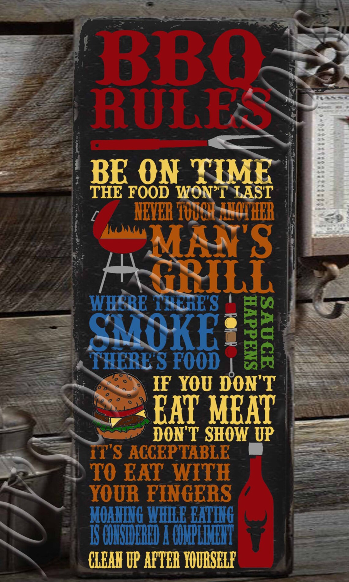 Barbecue Rules SVG PNG JPEG Etsy Canada