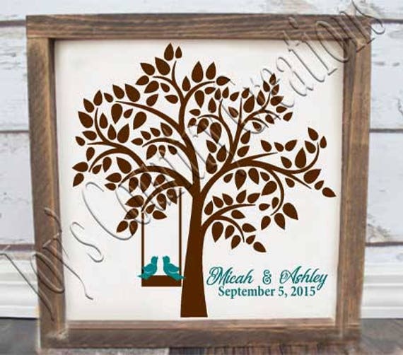 Tree Leaves Love Birds Swing Svg Png Jpeg Etsy
