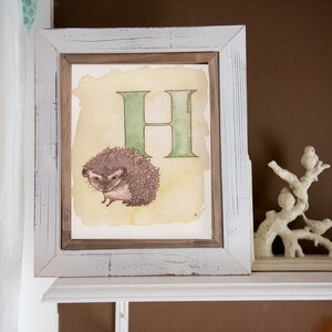 Hérisson imprimer, imprimé animal de crèche, animaux cartes alphabet, lettres de l’alphabet, les lettres abc, alphabet imprimer, animaux imprime pour chambre d’enfant