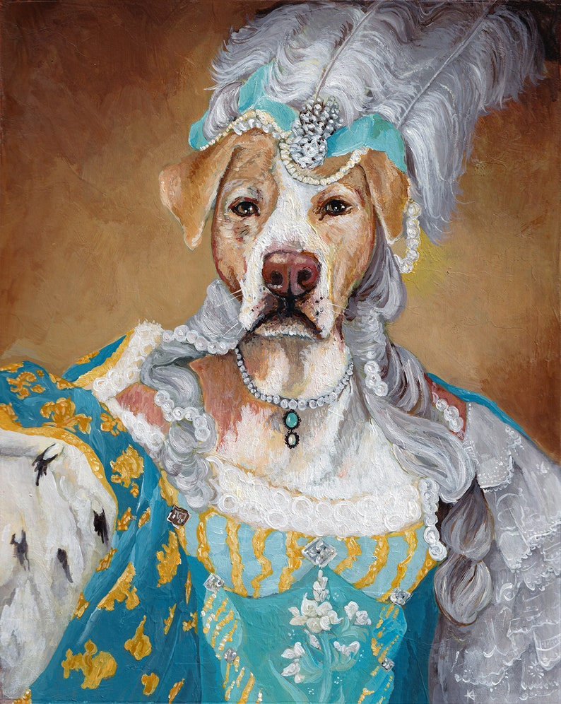 pet portraits, unique gift, custom pet portrait, dog art, original painting, FREE SHIPPING image 8