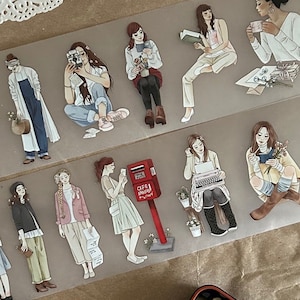 Cafe Analog x Windry R. Spring Letters PET Tape | 1 Loop Sample | Girls Stickers