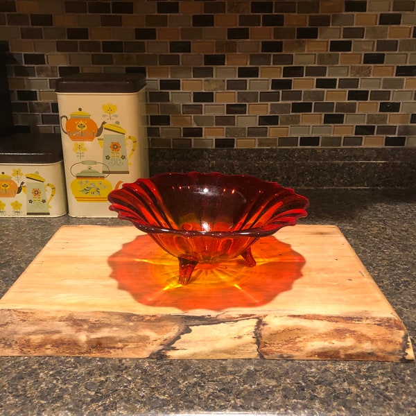 Red Glass Decor Etsy