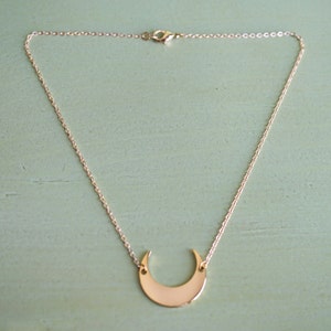 Gold Crescent Moon Necklace